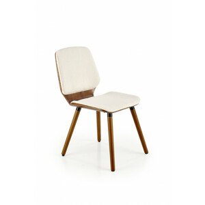 Jídelní židle K511, krémová / ořechová