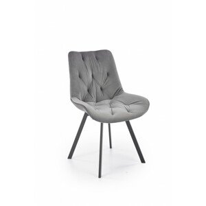Jídelní židle K519, šedá / černé nohy