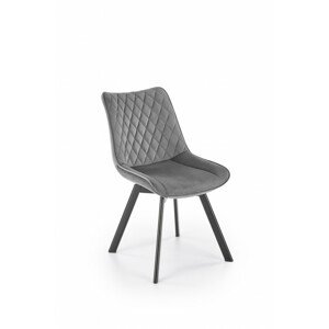 Jídelní židle K520, šedá / černé nohy