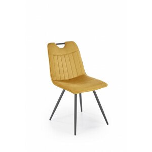 Kovová jídelní židle K521, hořčicová (žlutá)