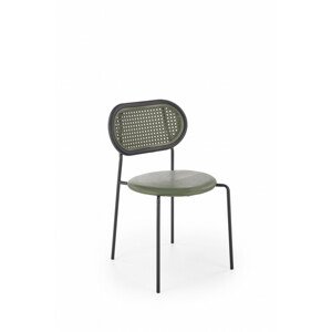 Kovová židle K524, zelená