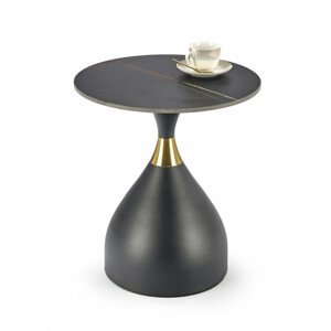 Konferenční stolek Scalita, černý mramor / zlatá