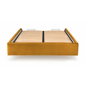 Tělo postele MODULO 160, úložný prostor, rošt, Monolith 48 (hořčice))