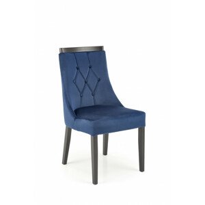 Dřevěná židle Royal, černá / monolith 77 (modrá)
