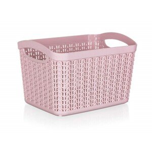 Košík ratanový 21 x 16 x 13,8 cm, 3,3 l, putty pink