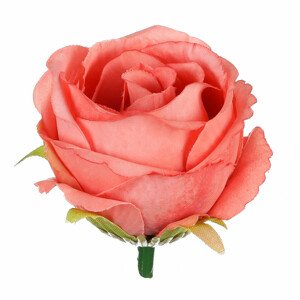 Růže, barva lososová. Květina umělá vazbová. Cena za balení 12 kusů. KN7000 SAL, sada 6 ks