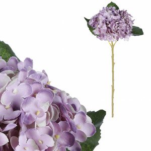 Hortenzie na stonku, fialový květ. KN7008 PUR, sada 6 ks