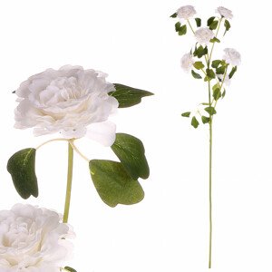 Květina s bílými květy (Zákula japonská). Cena za 1ks. Ve svazku 6ks. KUY067 WT, sada 6 ks
