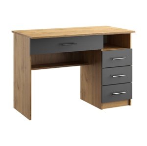 Pracovní stůl OFFICE KIT 1 pravý dub apalačský/šedá