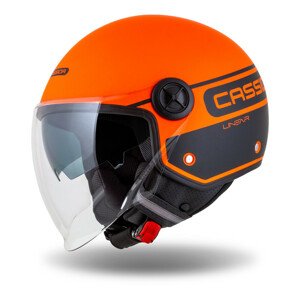 Moto přilba Cassida Handy Plus Linear oranžová matná/černá (Velikost: M (57-58))