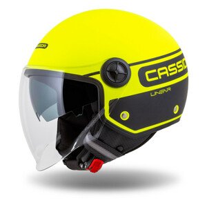 Moto přilba Cassida Handy Plus Linear žlutá fluo matná/černá (Velikost: S (55-56))