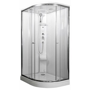 SIRIUS 120 x 90 cm - Parní sprchový box model 8 čiré sklo levá vanička