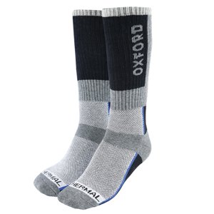 Ponožky Oxford OxSocks Thermal Regular šedé/černé/modré (Velikost: S (37-43))