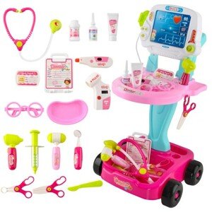 Malý lékařský set - růžový vozík