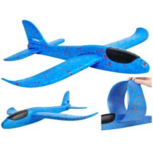 Modré polystyrenové letadlo