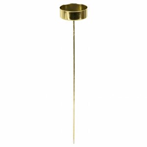 Kovový zápich pro čajové svíčky, cena za sadu 4ks, zlatá matná barva. CP7362-ZLATA-MAT, sada 6 ks