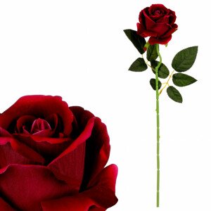 Růže, barva tmavě růžová, samet. KN6123 PINK, sada 18 ks