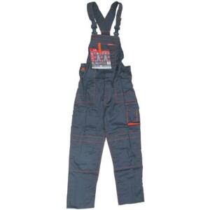 Kalhoty montérkové s laclem, šedé, XL 176/98-102, LAHTI PRO