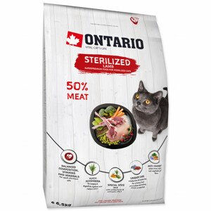 ONTARIO Cat Sterilised Lamb - Akční nabídka 01.09.-17.09.2023