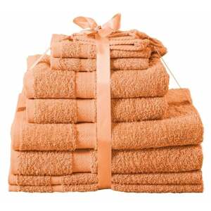 10dílná sada ručníků a osušek Kombo jambo oranžová