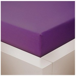 Prostěradlo Jersey Lux 160x200 cm tmavě fialová