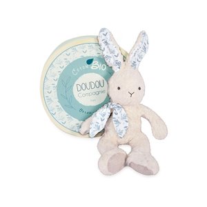 Hračka Doudou béžový plyšový králík z BIO bavlny 25 cm