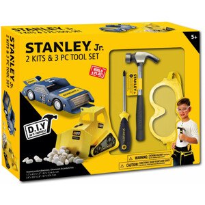 Sada Stanley Jr. U004-K02-T03-SY, autíčko, bagr a 3 kusů nářadí