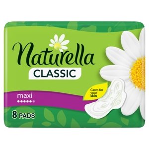 Naturella Classic Maxi Hygienické vložky s křidélky a vůní heřmánku 8 ks