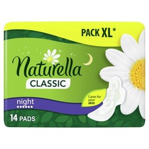 Naturella Classic Night Hygienické vložky s křidélky s vůní heřmánku 14 ks