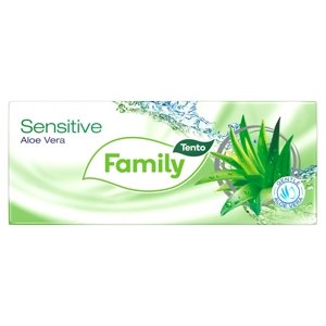 Tento Family Sensitive hygienické kapesníky 3vrstvé s vůní Aloe Vera 10 x 10 ks