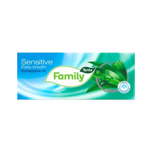 Tento Family Sensitive hygienické kapesníky 3vrstvé s eukalyptovým olejem 10 x 10 ks