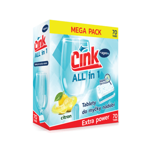 Cink All In 1 Megapack tablety do myčky s vůní citronu 70 ks
