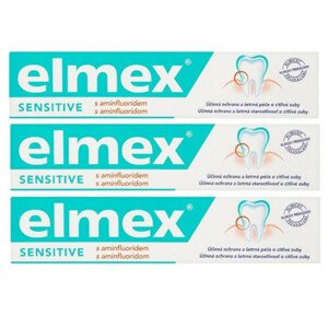 Elmex Sensitive Zubní pasta s aminfluoridem 3 x 75 ml