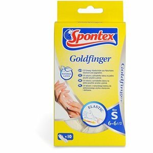 Spontex Goldfinger rukavice jednorázové latexové, velikost S 10 ks