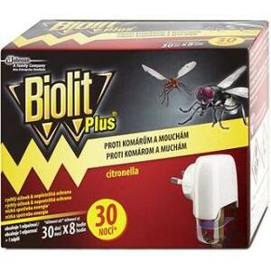 Biolit Plus elektrický odpařovač proti komárům a mouchám citronella, 30 nocí 31 ml