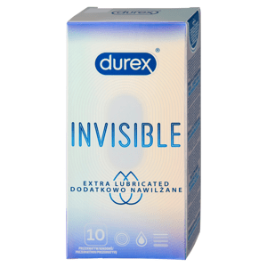 Durex Invisible Extra Lubricated kondomy 10 ks