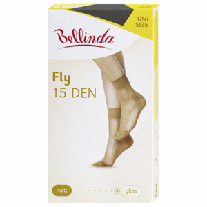 Bellinda punčochové ponožky FLY ANKLE SOCKS 15 DEN, univerzální velikost černé 1 pár