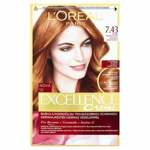 L'Oréal Paris Excellence Créme permanentní barva na vlasy 7 .43 -blond měděná zlatá