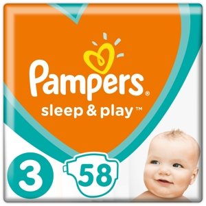 Pampers Sleep&Play plenky 3 (6 - 10 kg) 58 ks