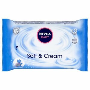 Nivea Baby Soft & Cream ubrousky 63 ks