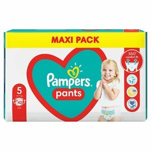 Pampers Pants plenkové kalhotky velikost 5 (12 -17 kg) 42 ks