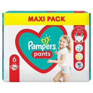 Pampers Pants plenkové kalhotky velikost 6 (15 kg+) 36 ks