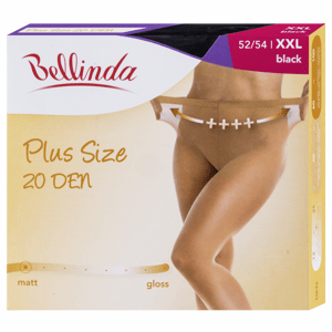 Bellinda nadměrné punčochové kalhoty 20 DEN, 52-54 černé 1 ks