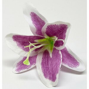 Lilie, barva tm.fialová. Květina umělá vazbová. Cena za balení 12ks. KN7028 PUR, sada 6 ks