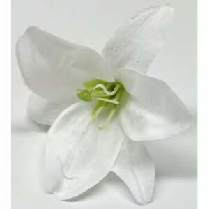 Lilie, barva bílá. Květina umělá vazbová. Cena za balení 12ks. KN7028 WT, sada 6 ks