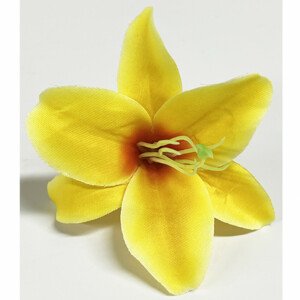 Lilie, barva žlutá. Květina umělá vazbová. Cena za balení 12ks. KN7028 YEL, sada 6 ks