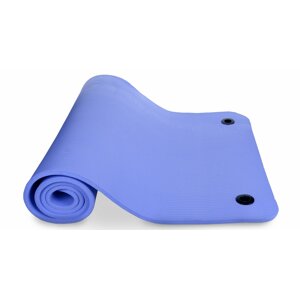 Karimatka na cvičení NBR YOGA MAT 185x80x1 cm s otvory na zavěšení ( modrá      )