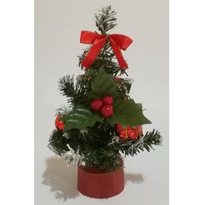 Stromeček ozdobený, umělá vánoční dekorace, barva červená YS20-012