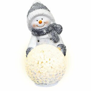 Vánoční dekorace Retlux RXL 474 Sněhulák a koule 12 cm LED WW