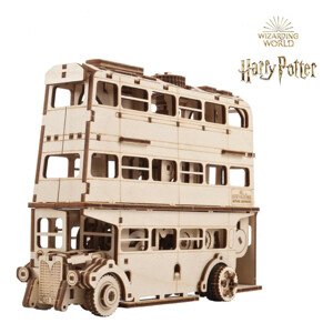 Puzzle Ugears 3D dřevěné mechanické Harry Potter Rytířský autobus